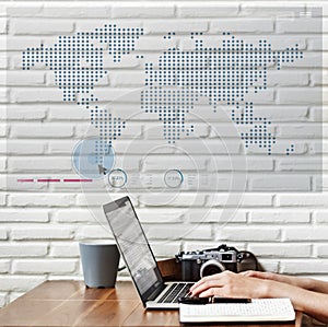 World Global Business Cartography Communication Concept