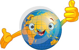 World globe character