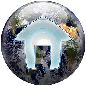 World globe home button