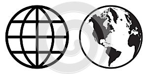 World globe icon clip art