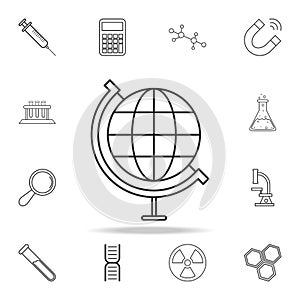 World globe icon. Detailed set of science and learning outline icons. Premium quality graphic design. One of the collection icons