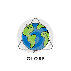 World globe Icon isolated on white background, globe Icon, globe Icon Vector, globe vector