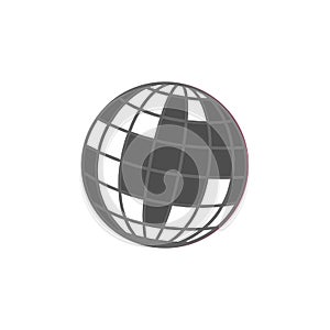 World, globe icon. Stock vector illustration isolated on white background