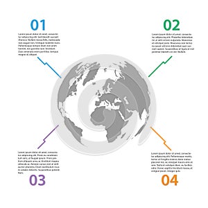 World Globe Infographics Illustration