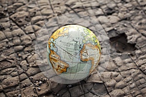 World Globe Stone Background