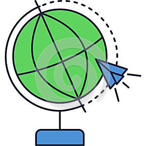 World globe vector earth map icon design