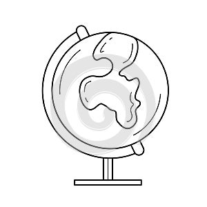 World globe vector line icon.