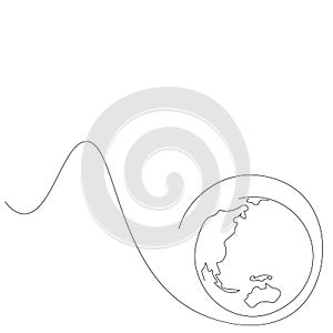 World globe on white background vector illustration