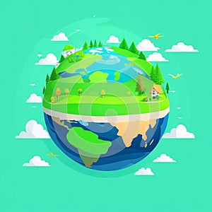 World Green Day, Earth Circle Save the World Environment