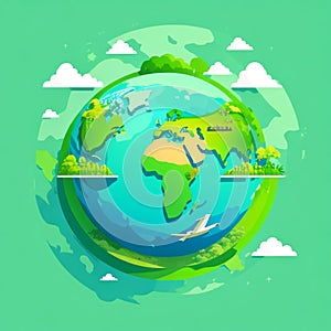 World Green Day, Earth Circle Save the World Environment