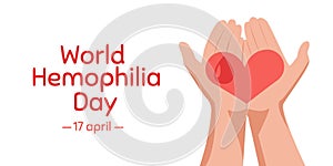 World Haemophilia Day. Health awareness vector template for banner, card, poster, background.