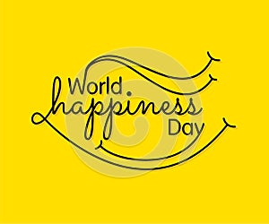 World happiness day poster