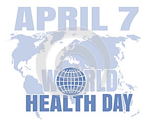 World Health Day card. April 7