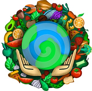 World health day concept with healty lifestyle background