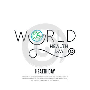 World Health Day vector banner.