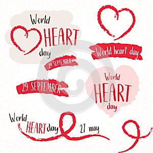 World Heart day concept. 29 september.