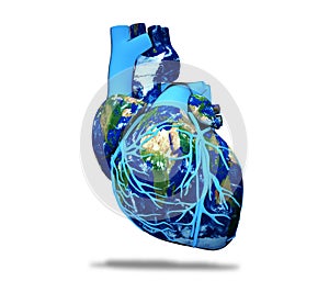 World heart day concept 3d rendering illustration