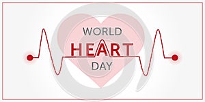 World Heart Day, typographic design. Vector illustration.