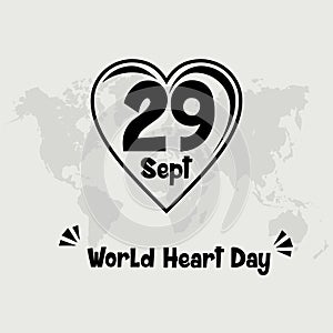 World Heart Day vector cartoon