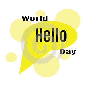 World Hello Day, Idea for poster, banner, flyer or postcard