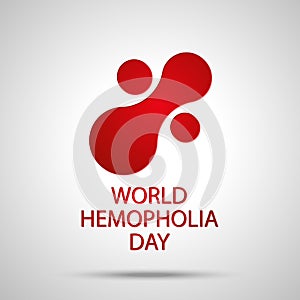 World hemophilia day. Abstract icon of blood test. Vector illustration EPS 10.