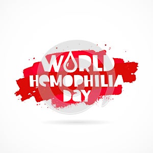 World Hemophilia Day. Lettering