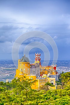 World Heritage. Ancient Pena Palace of King Family in Sintra, Portugal