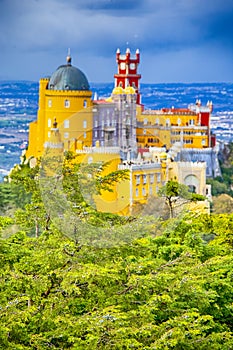 World Heritage. Ancient Pena Palace of King Family in Sintra, Portugal