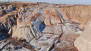 World Heritage, Cappadocia, Gereme, Turkey. Beautiful mountains of volcanic origin.