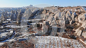 World Heritage, Cappadocia, Gereme, Turkey. Beautiful mountains of volcanic origin.