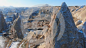 World Heritage, Cappadocia, Gereme, Turkey. Beautiful mountains of volcanic origin.