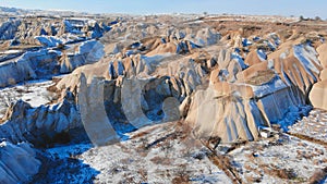 World Heritage, Cappadocia, Gereme, Turkey. Beautiful mountains of volcanic origin.