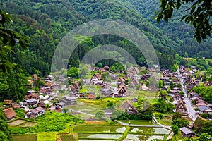 World Heritage Shirakawago Village is a farming village located in a valley along the Shogawa River