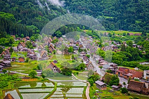 World Heritage Shirakawago Village is a farming village located in a valley along the Shogawa River