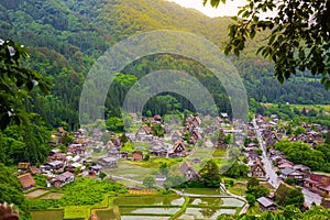 World Heritage Shirakawago Village is a farming village located in a valley along with snow the Shogawa River