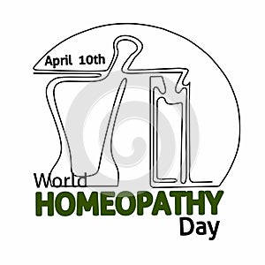World Homeopathy Day vector illustration