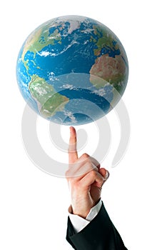 World on a human finger