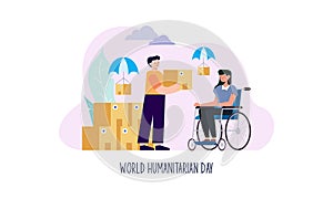 World humanitarian day illustration vector