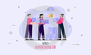 World humanitarian day illustration vector