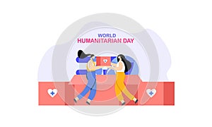 World humanitarian day illustration vector
