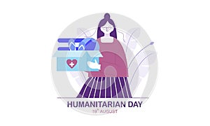 World humanitarian day illustration vector