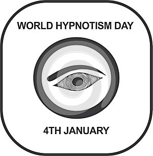 World Hypnotism Day black vector icon photo