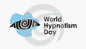 world hypnotism day poster on white background vector stock photo