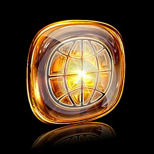 World icon amber.