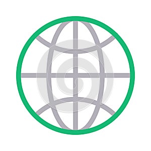 World colour line vector icon