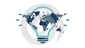 World of Ideas: Global Solutions and Innovation Map, vector design Generative AI