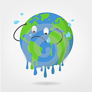 World illustration - global warming / climate change vector gr