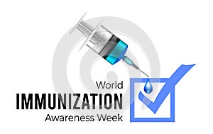 World Immunization Awareness Month. Vector