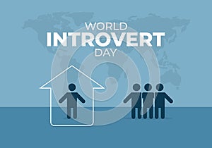 World introvert day background celebrated on january 2nd