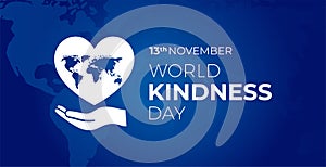 World Kindness  Day Blue Illustration Background